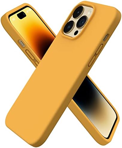 ORNARTO Kompatybilne z iPhone 14 Pro Max gumowe etui 6,7", smukłe, płynne silikonowe etui na 14 Pro Max, 3 warstwy pełne zakrycie, miękkie - Midnight