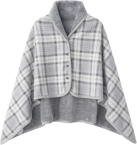 �Ђ��|�� ���|�� �ѕz �唻 �u�����P�b�g 4way ����ѕz �n�[�t�P�b�g �{�^���t�� �������� �h���΍� �Ód�C�h�~ �R�ۉ��H �_�炩�����G�� �􂦂� �ʔN�g�p (�z���C�g 80X135cm) �O���[ 100X140cm