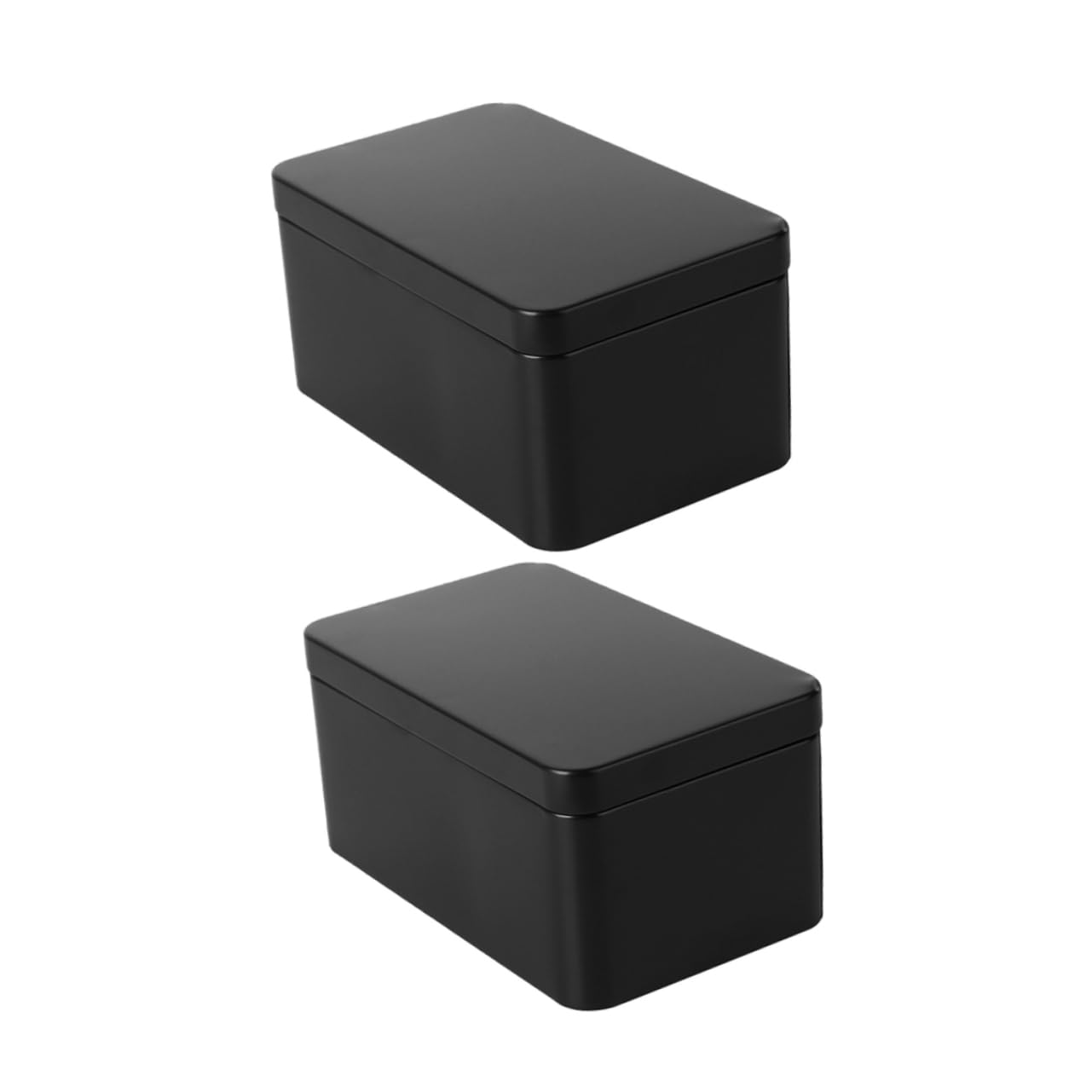 Solution de rangement pratique pour la maison lot de 2 boîtes métal rectangulaires