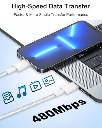 iPhone Ladekabel, Lightning Kabel 1M 2Pack[Apple MFi Zertifiziert], Schnellladekabel iPhone Kabel Nylon Ladekabel iPhone USB Lightning Kabel für iPhone 14 13 12 11 Pro Max/Mini/XS/8/7/6/5/SE,iPad