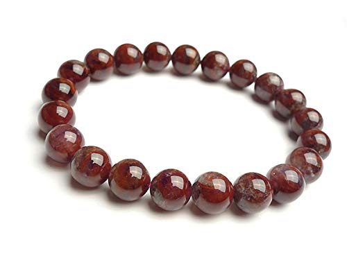 Bracelet Auralite cristal naturel rouge violet 23 perles 9mm hommes femmes