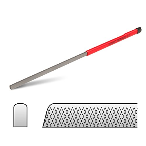 stewmac fret end dressing file - safely fix sharp guitar frets amp fret sprout fast - for rounding shaping and smoothing frets - professional luthier guitar repair tool - 1175