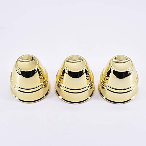 SUMAG Tres tazas y bolas de plástico trucos de magia bolas apareciendodesapareciendo de cerca truco comedia niños magia (grande - dorado)