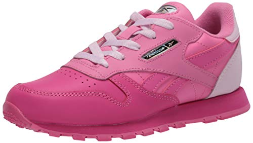 Reebok Tenis clásicos de piel unisex para niños, Rosa/Rosa Posh/Rosa Pixel, 12 Little Kid