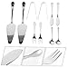 SECFOU 16pcs Cake Serving with Tongs Forks and Spoons for Parties Weddings and Desserts Easy to Clean for All Occasions