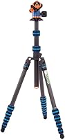 Vista 1 de 3 Legged Thing Punks Brian 2.0 - Trípode de fibra de carbono para viajes, compacto y ajustable, con tres patas desmontables, azul/negro