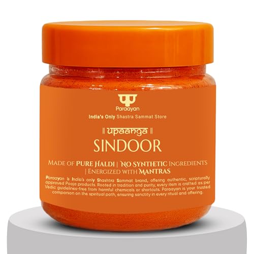 Image of Natural Orange Sindoor | 50 g | Pack of 1 | Pure Bhagwa Roli Kumkum Powder for Hanuman & Pooja
