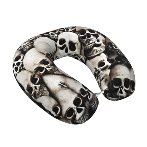 Almohada De Viaje Polycotton Negra Con Soporte Cervical miniatura 2