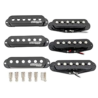Wilkinson LOW GAUSS Tonalité Vintage Céramique Micros Simple Bobinage Set pour Guitare Style Strat,Noir - Les Beatles, Paul McCartney, John Lennon, RIngo Starr, George Harrison Wilkinson LOW GAUSS Tonalité Vintage Céramique Micros Simple Bobinage Set pour Guitare Style Strat,Noir – Image 6
