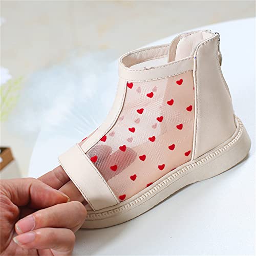Toddler Girl Shoes Breathable Shoes Open Toe Shoes Sandals Girl Love Pattern Baby Soft Soled Sandals Women's Vs Slides3