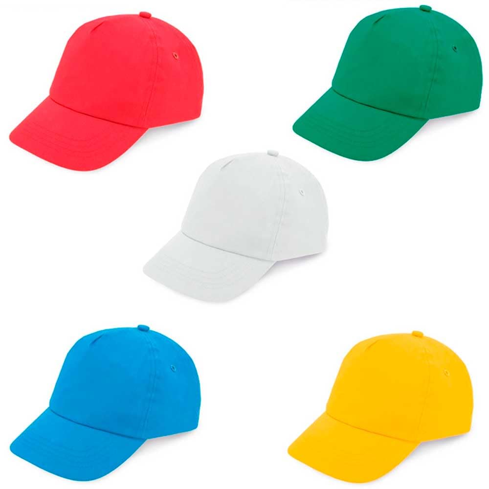 GORRA infantil de colores Lote 20 unidades Regalo niños Cumpleaños Bodas Comuniones fiestas colegio excursiones eventos