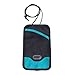 Produktbild Reisepass Brustbeutel , GOX Premium Einzel Scheibe Stil 420D Nylon Multi-Funktions-wasserdichte bewegliche Brustbeutel Pass / Dokumententasche / Kartenhalter / Cash Money Pocket / Travel Wallet (Blau, Short)