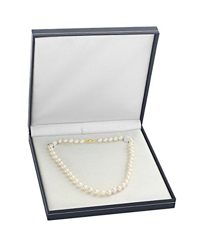 The Pearl Source 14K Gold 5.0-5.5Mm Aaaa Quality White Freshwater Cultured Pearl Necklace For Women In 16" Choker Length #TOP3