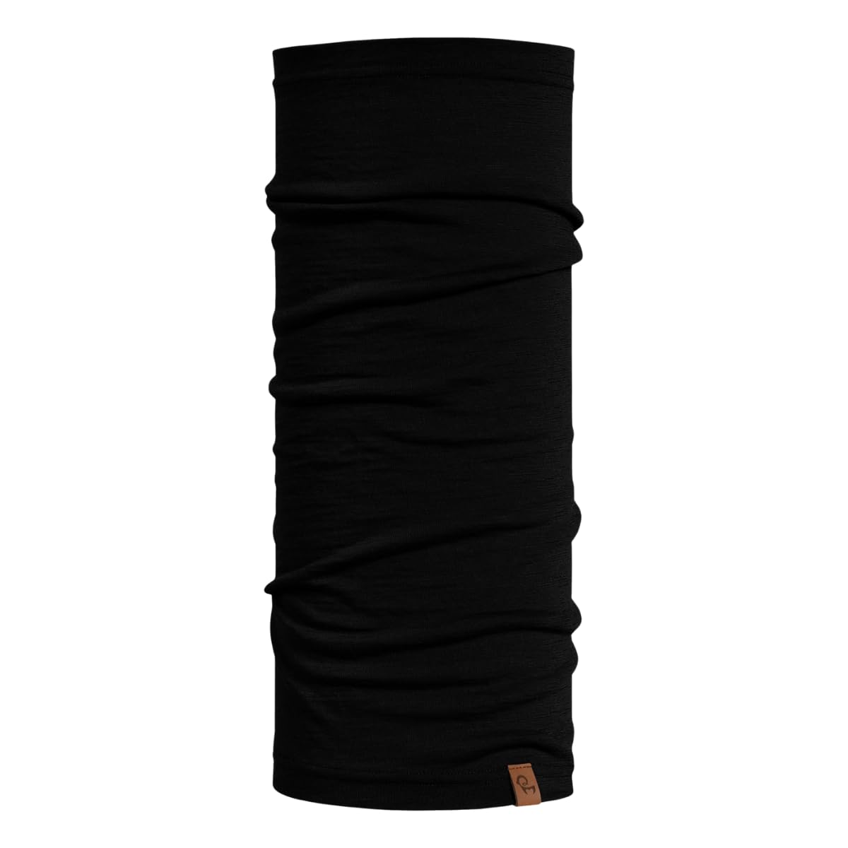menique Long Neck Gaiter - 100% Merino Wool One Layer Windproof Ski Snood, Thermal Neck Warmer, Motorbike Neck Scarf for Men & Women, Face Covering Mask for Skiing Cycling Running (Black)