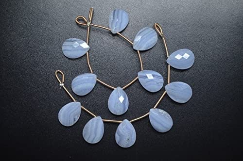 Perles briolette en agate bleue pour créer vos boucles d'oreilles d'été