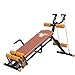 FABAX Hantelbank Multifunktionale Flachbank Hantelbank Sit Up Bench Heimfitnessgeräte, mit Kordelzug Hantel Hocker Fitness Bank Flachbank Fitnessbank (Color : Brown)