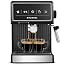 Grunkel Macchina Per Caffè Espresso CAFPRESSO-20AROMA, 850W, Pompa 20 Bar, Serbatoio 1.8L, Vaporizzatore, Pannello Touch, Acciaio Inox, Nero