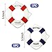Bilipala 2PCS Welcome Cloth Decorative Life Ring, Buoy Home Wall Nautical Decor, Red&Blue