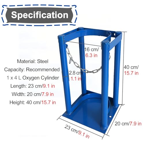 Support de bouteille d'oxygène sécurisé en acier durable pour bouteilles de propane - 3