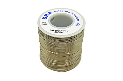 Image of SRA Soldering Products WBC96 /432 Lead Free Acid Core Silver Solder, 96 /4 .032-Inch, 1-Pound Spool