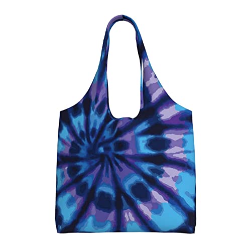 Sac en toile violet tie-dye Debou durable avec finitions soignées et anses confortables