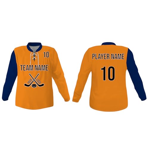 Image of SGS Sports Gear Custom Hockey Jersey, Personalized Reversible or Standard Design with Name & Number, Hockey Jersey