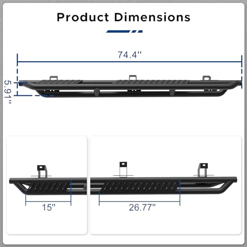 Estribos para Jeep Wrangler JL 4 puertas 2018-2024 miniatura 3