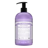 Dr. Bronner's - Organic Sugar Soap (Lavender, 24 Ounce) - Made with Organic Oils, Sugar and Shikakai Powder, 4-in-1 Uses: Hands, Body, Face and Hair, Cleanses, Moisturizes and Nourishes, Vegan