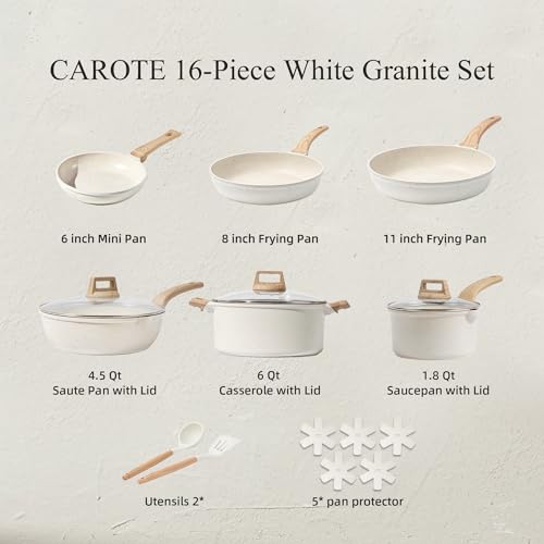 Carote 16 Piece Cookware Set, Nonstick Pots And Pans thumb #1