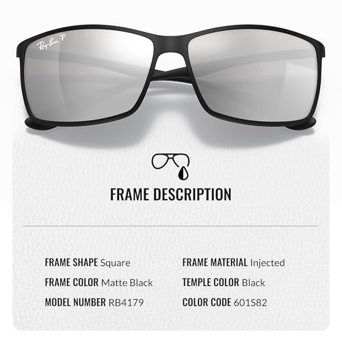Ray-Ban RB4179 LITEFORCE Square Shaped Sunglasses for Men & Women with Official RAYBAN Eyewear Kit3