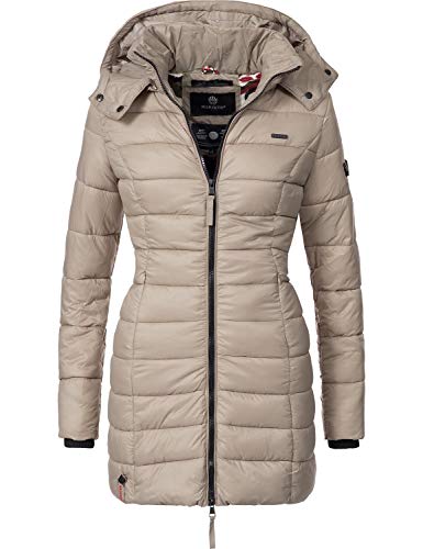 Preisvergleich Produktbild Marikoo Damen Übergangs Steppmantel Abendsternchen Taupe Gr. M