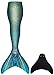 Produktbild GNFUN Meerjungfrauenschwanz zum Schwimmen mit Meerjungfrau Flosse 100-170cm Höhe,Schwimmen Kostüm Kinder, Erwachsene