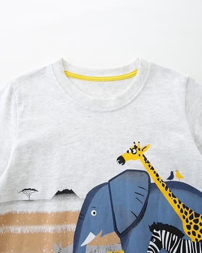 Image of AIWUHE Toddler T Shirts Cotton Summer Tshirts Boys Girls Short Sleeve Tee Tops Casual Graphic Clothes Crew Neck Shirts 2-6Y