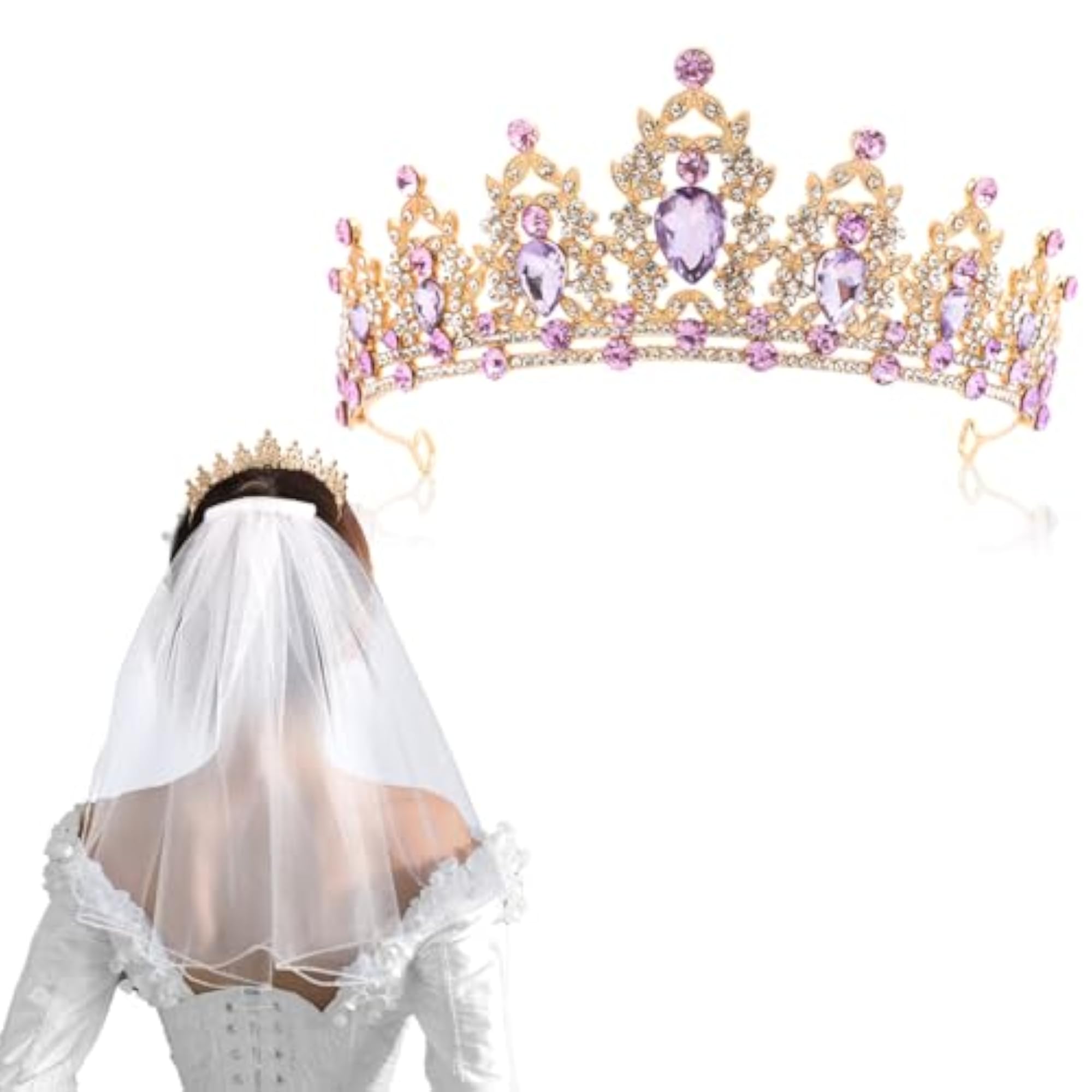 Birthday Tiaras for Women, Silver Crown
