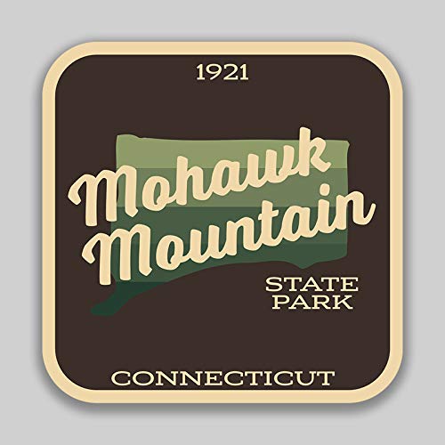 JMM IndustriesMohawk Mountain State Park Connecticut Vinyl Decal Sticker Car Window Bumper 2-Pack 4-Inches by 4-Inches Premium Quality UV Protective Laminate SPS765
