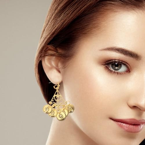Accesorios para danza del vientre con acabado dorado elegante: juego de joyería GALPADA 7
