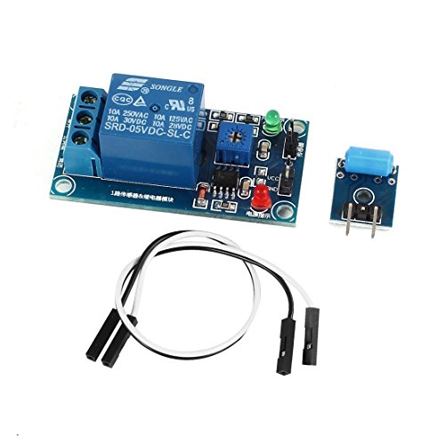 Aexit DC5V 1 Electrical Channel LED Vibration Detection Sensor + Outlets Relay Module