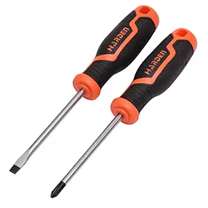Harden Professional 2Pc Magnetic Screwdriver Set (Slotted 1Pc, Phillips 1Pc) - Magnetic Head, Made of CRV Steel, Non-Slip Handle 550392