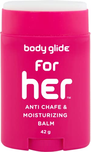 For Her 42g - Body Glide Anti Chafe Balm | Chafing stick with added emollients | Great for dry sensitive skin or sensitive areas | Use on chest bra butt groin arm and thigh chafing