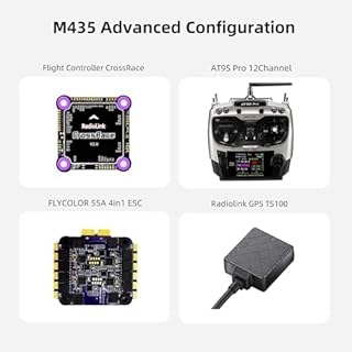 Radiolink M435 Heavy Lift Drone, Max Payload 3KG, 5.8G Analog FPV with 120km/h High Speed, Routes Planning, Drop, Autopilot, Auto Takeoff/Landing, 4KM Long Range Ready to Fly GPS Quadcopter