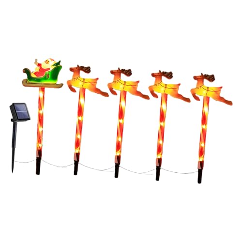 Lampe solaire de Noël (lot de 6) automatique pour l'éclairage extérieur du jardin