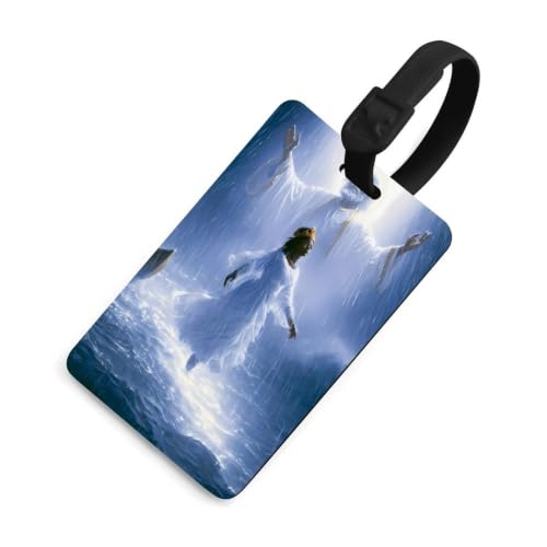 Image of Divine Figure and Woman Soft Suitcase Tag Travel Luggage Tags