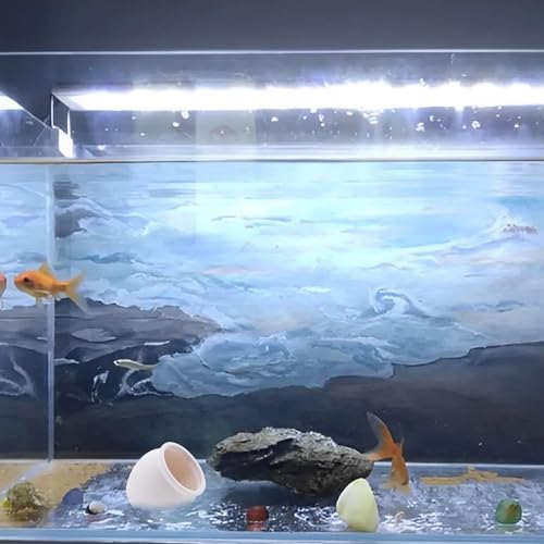 Image of White Betta Fish Tank Accessories Decor Ceramic Jar Cute Shrimp Shelter House Ornaments Aquarium Hideout Caves Landscape Decorations for Small Fish to Breed Hide (Large)