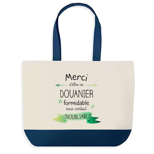 Grand sac de course bleu pour douanier fatigué des cabas trop fragiles