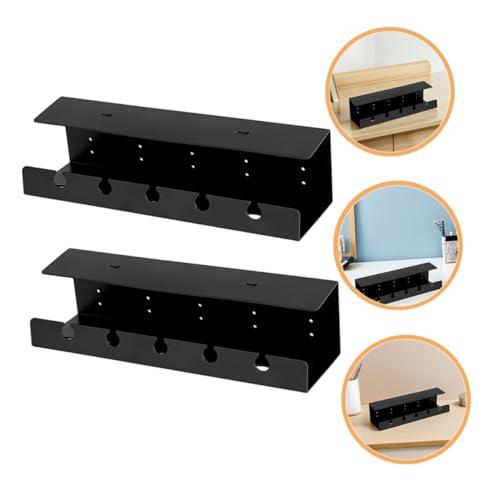 Étagère de rangement sous bureau SEWACC x2 pour gestion des câbles sans perçage - 7