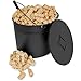 Produktbild Ascheeimer Eimer mit Deckel voll gefüllt mit 5 kg Holzwolle Kaminanzünder - Kohleeimer für Kamin Ofen Grill (15L, Schwarz, matt) - 5kg Ofenanzünder Bioanzünder (2 Teile)