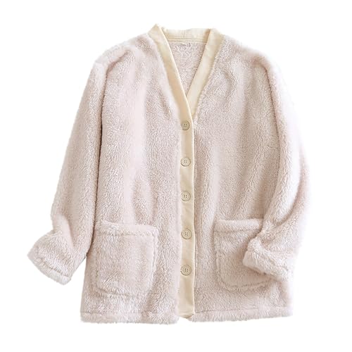 Arestory Women's Fleece Bed Jacket UK 2026 Soft Warm Nightwear with Pockets