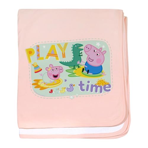 CafePress Peppa Pig: Play Time Baby Blanket, Super Soft Newborn Swaddle