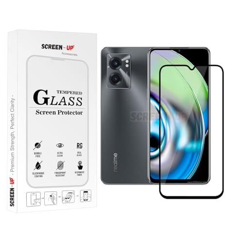 Image of ScreenUp Tempered Glass For Realme V23 - Ultra Clear, 9H Scratch Resistant, Full Coverage, Easy Install Screen Protector