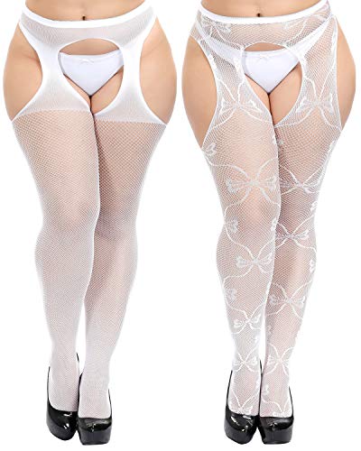 White suspender pantyhose Clearance